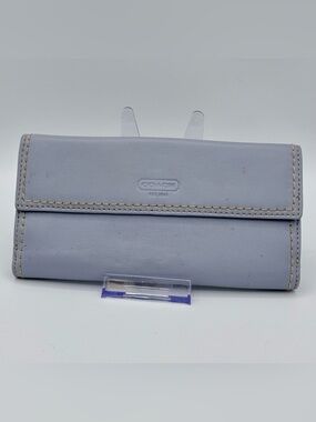 Coach Turnlock Slim Envelope Wallet in Periwinkle/Lilac Leather
